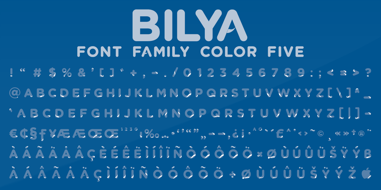 Пример шрифта Bilya Layered OUTLINE